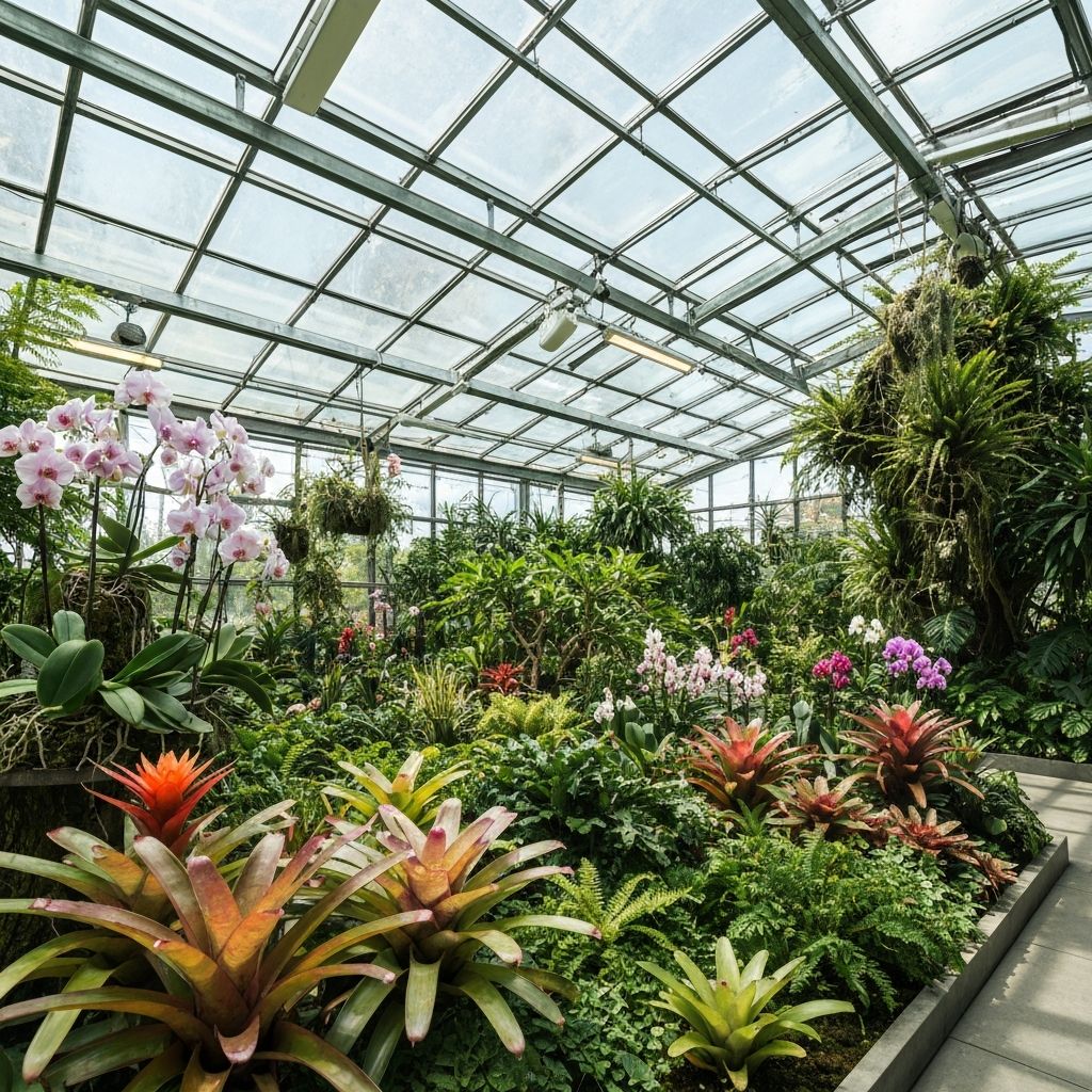 Modern greenhouse interior